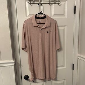 Nike Men's Pink Polo Shirt